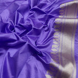 Blue colour pure kora handwoven banarasi saree