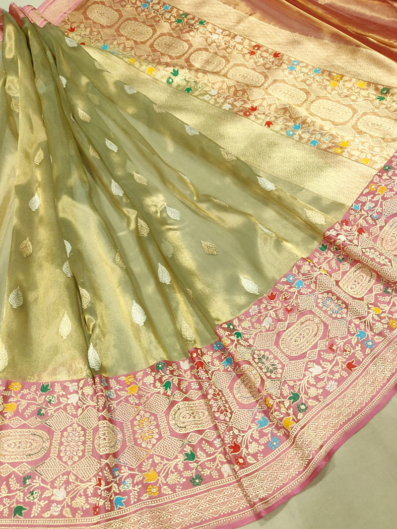 Pure Tissue Silk Handwoven Banarasi Saree