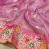 Pure Kora Silk Handwoven Banarasi Saree