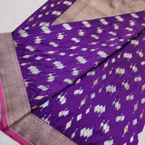 Purple colour Pure Katan Silk Handwoven Banarasi Saree