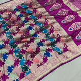 Pure katan silk rangkat Banarasi saree