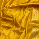 Dual shade pure katan silk handwoven banarasi saree