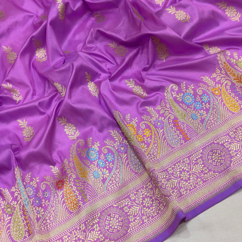 Pure katan silk Handwoven banarasi saree