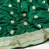 Green Katan Silk Handwoven Banarasi Saree