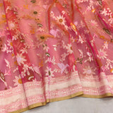 Pure kora Handwoven Banarasi saree