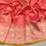 Dual shade pure katan silk Handwoven banarasi Tanchoi saree