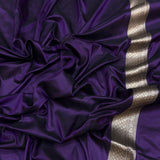 Purple colour pure Katan Silk Handwoven Banarasi Saree