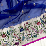 Pure kora Handwoven banarasi saree