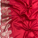 Light pink colour pure katan silk Handwoven banarasi saree