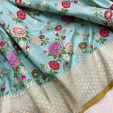 Pure katan silk Handwoven banarasi saree