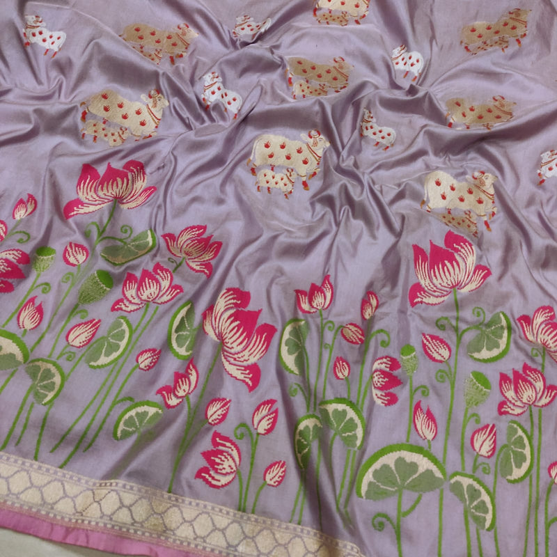 Pure Katan Silk Handwoven Banarasi Saree