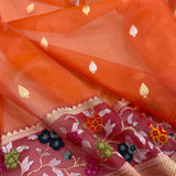 Pure Kora Silk Handwoven Banarasi Saree