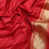 Lavender colour Pure Tissue Silk Handwoven Banarasi Saree