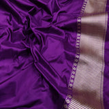 Sky blue Colour Pure Kora Silk Handwoven Banarasi Saree