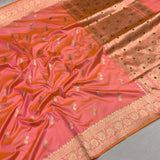 Dual Sade pure Katan silk handwoven banarasi saree