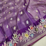Pure Kora Silk Handwoven Banarasi Saree