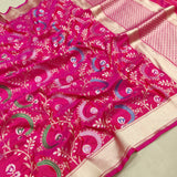 Pink Colour Pure Katan Silk Handwoven Banarasi Saree