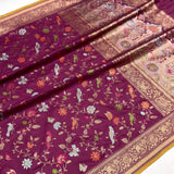 Pure katan silk Handwoven banarasi saree