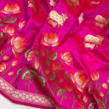 Pink colour Pure Katan Silk Handwoven Banarasi Saree