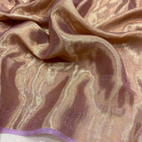 Multicolour pure kora handwoven banarasi saree