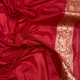 Bridal Red, Pure katan silk Handwoven banarasi saree