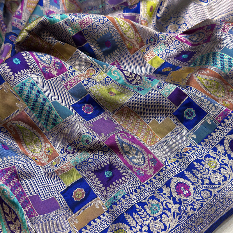 Pure katan silk Handwoven banarasi rangkat saree