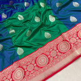 Pure katan silk Handwoven banarasi saree