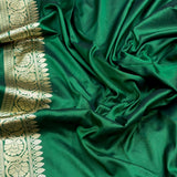 Green Katan Silk Handwoven Banarasi Saree