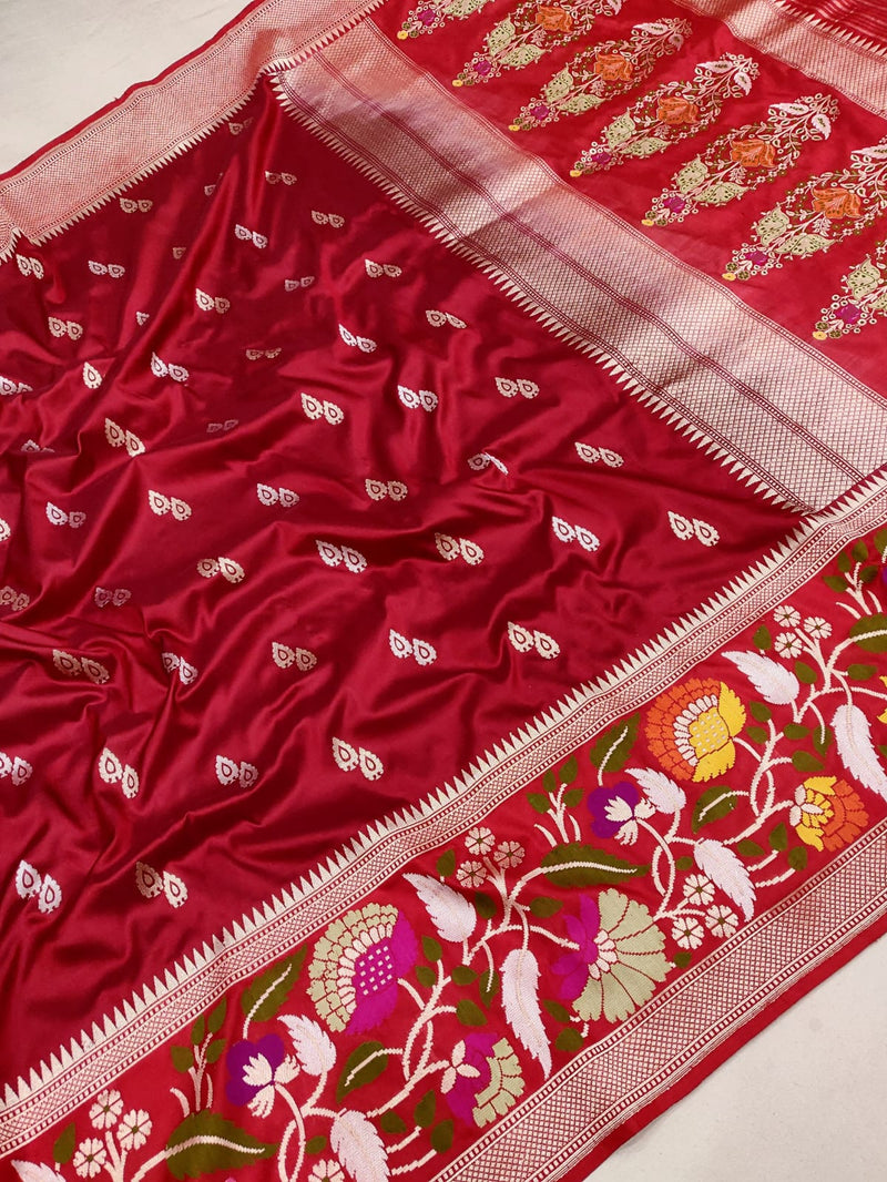 Pure Katan Silk Handwoven Banarasi Saree