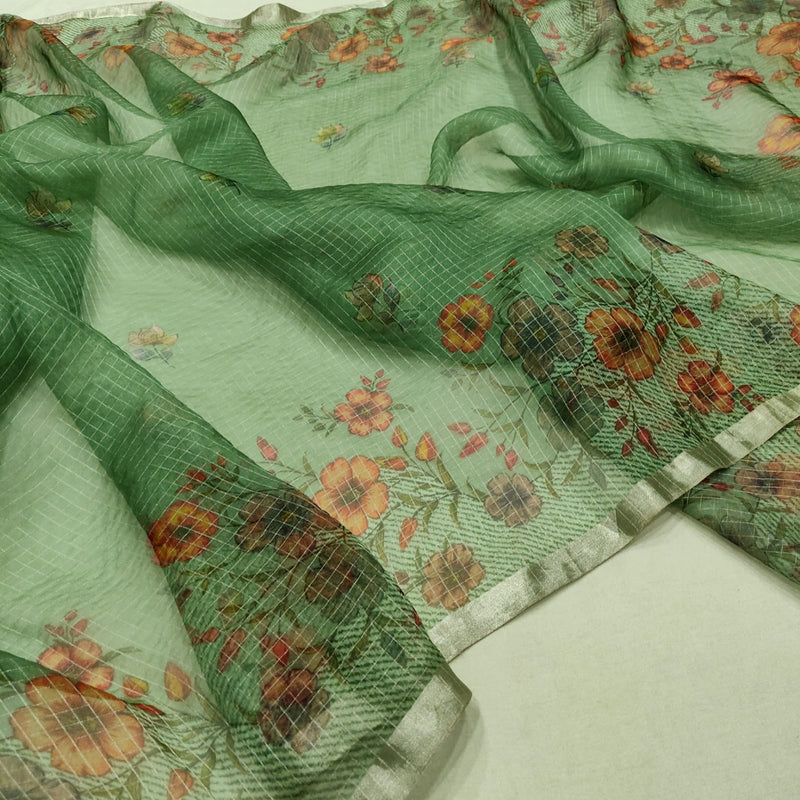 Pure Kora Silk Handwoven Banarasi Saree