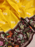Pure katan silk Handwoven banarasi saree