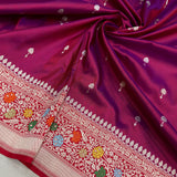 Pure katan silk Handwoven banarasi saree