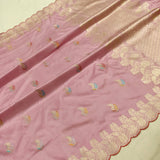 Light Pink Color Katan Silk Handwoven Banarasi Saree