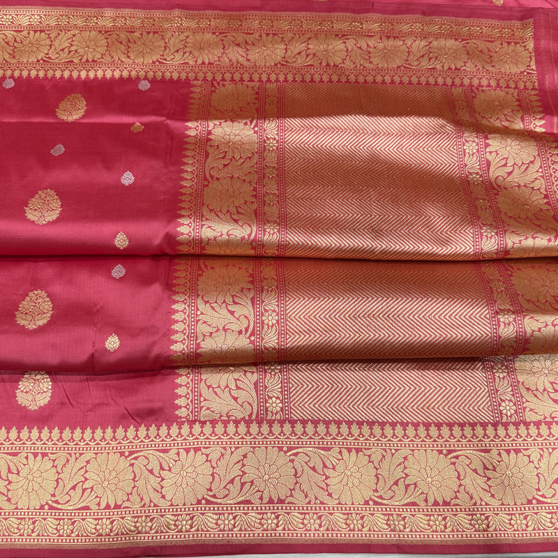 Pure katan silk Handwoven banarasi saree