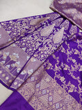 Purple Color Banarasi Katan Silk Lehenga