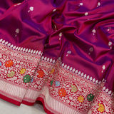 Pure katan silk Handwoven banarasi saree