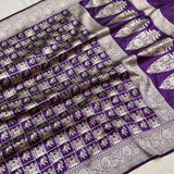 Pure katan silk Handwoven banarasi saree