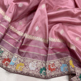 Pure katan silk Handwoven banarasi saree