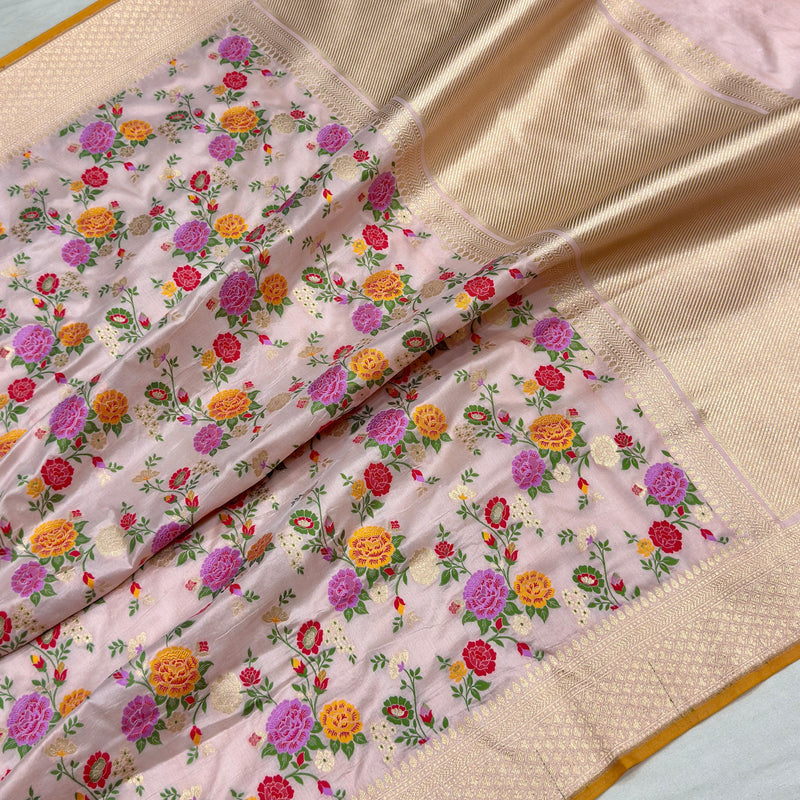 Pure Katan Silk Handwoven Banarasi Saree