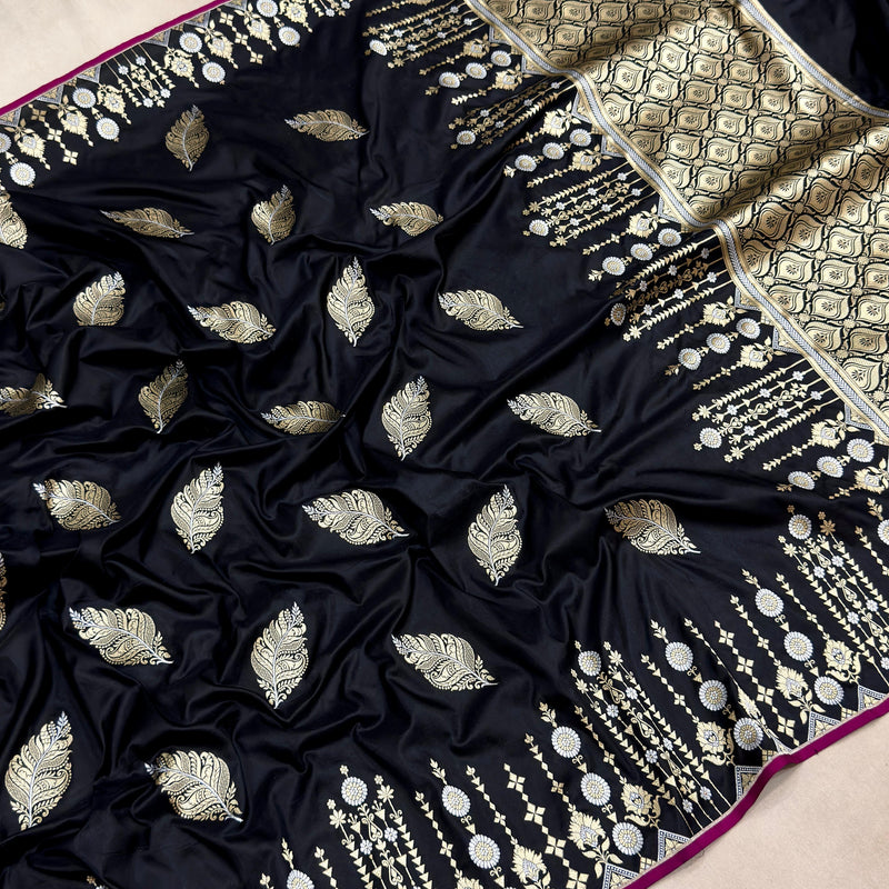 Pure katan silk Handwoven banarasi saree