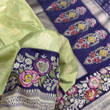 Pure katan silk Handwoven banarasi saree