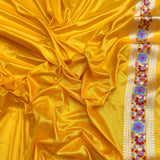 Purple colour pure katan silk Handwoven banarasi saree