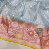 Pure Kora Silk Handwoven Banarasi Saree
