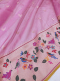 Pure Ektara Kora Silk Handwoven Banarasi Saree