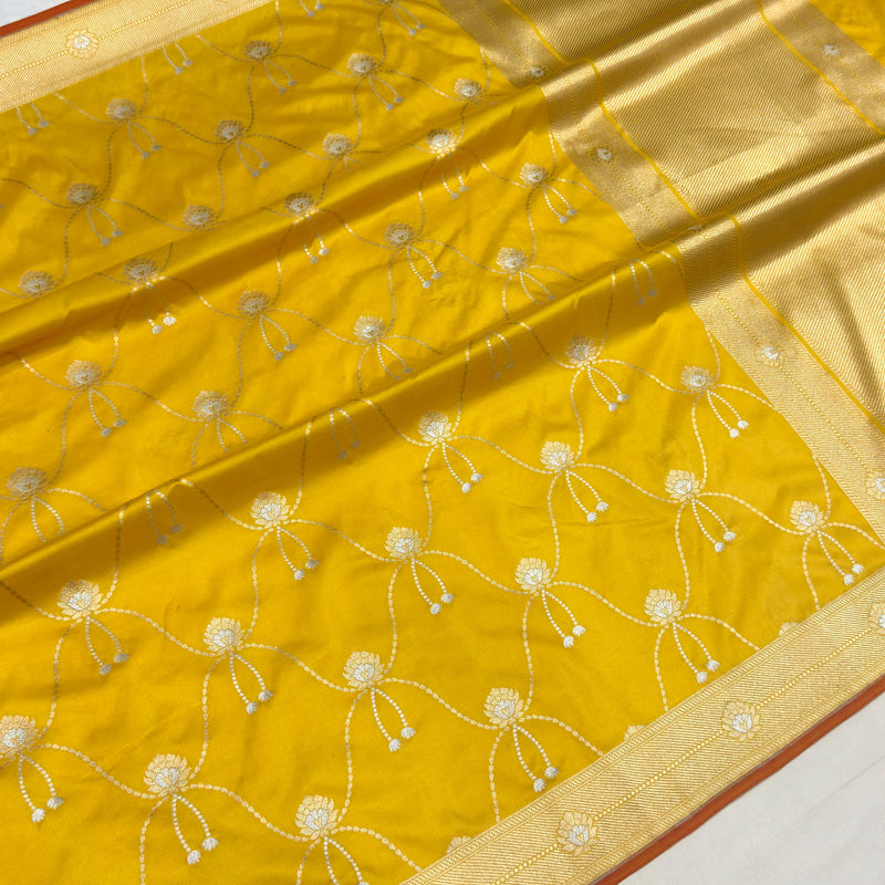 Pure Katan Silk Handwoven Banarasi Saree
