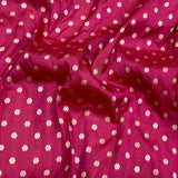 Rani pink colour pure katan silk Handwoven banarasi saree