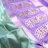 Pure katan silk Handwoven banarasi saree