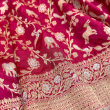 Pure katan silk Handwoven banarasi saree