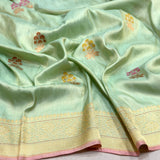 Pure silk by tissue Handwoven Banarasi saree