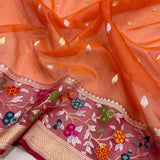 Pure Kora Silk Handwoven Banarasi Saree